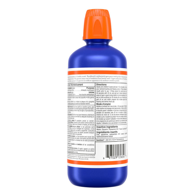 TheraBreath Healthy Gums Oral Rinse, Helps Fight Gingivitis. Alcohol-Free & Dye-Free Mouthwash, Certified Vegan, Halal, Kosher & Gluten-Free, Clean Mint, 1L (Pack of 1) 🍁 All In One Marketplace Canada
