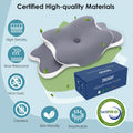 Delyoly Cervical Neck Pillow for Sleeping - Memory Foam Contour Pillow for Neck Pain Relief, Ergonomic Support for Side and Back Sleepers, Orthopedic Pillow with Breathable Ice Silk Cover（Gray） 🍁 All In One Marketplace Canada