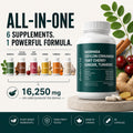 ALL-IN-ONE Moringa 8000 mg with Ceylon Cinnamon 4000 mg, Tart Cherry, Turmeric, Ginger & Garlic (Per Serving: 2 Capsules) – Antioxidant, Detox, Energy & Metabolic Support – Made in Canada 🍁 All In One Marketplace Canada