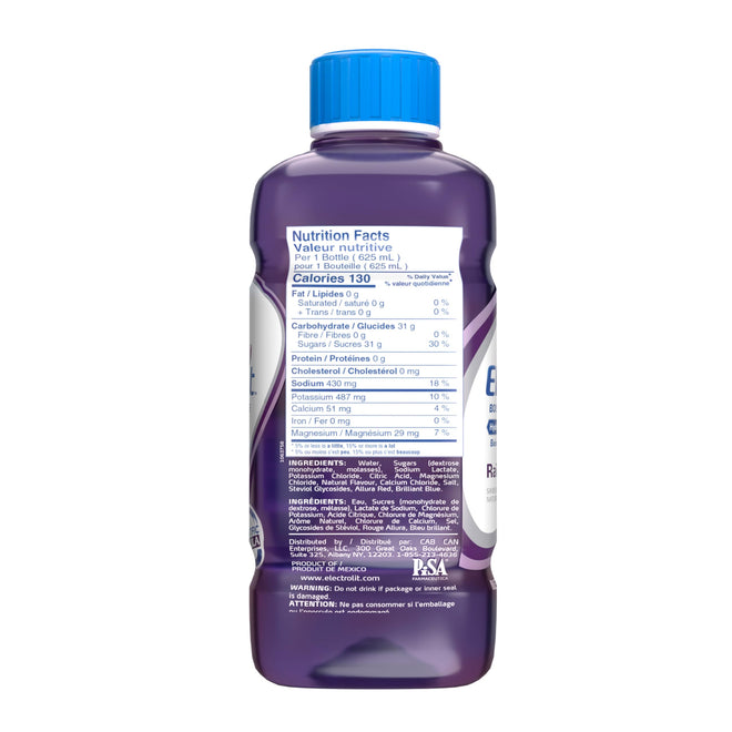 Electrolit Hydration Beverage & Recovery Drink w/Electrolytes, 625ml - Pack of 12-GRAPE 🍁 All In One Marketplace Canada