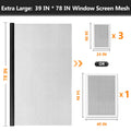 Secopad Window Screens Replacement Repair Kit, 39" x 78" Screen Door Mesh Replacement Kit, Durable Fiberglass Mesh Screen Roll with Tools for Windows Doors Patio and Porch Screens, Black 🍁 All In One Marketplace Canada