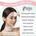 Petite Pluie Overnight Use Advanced Canadian Forehead Smoothing Patches - Premium Hydrogel Non-Sticky Hydration Collagen Face Mask - Superior Adhesion with Extra Large Size for Necklines & Frown Lines Treatment, Made in Korea, 10 Count