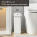 EKO Automatic Bathroom Trash Can with Lid, 2.6 Gallon Slim Touchless Garbage Can, Waterproof Motion Sensor Trash Bin for Bathroom, Office, Kitchen, White 🍁 All In One Marketplace Canada