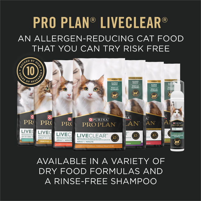 Purina Pro Plan LiveClear Allergen Reducing Dry Cat Food, Salmon & Rice 3.18kg 🍁 All In One Marketplace Canada