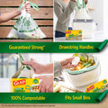 Glad Certified Compostable Drawstring Bags - Small 10 Litres - Drawstring, 80 Compost Trash Bags - Unscented 🍁 All In One Marketplace Canada