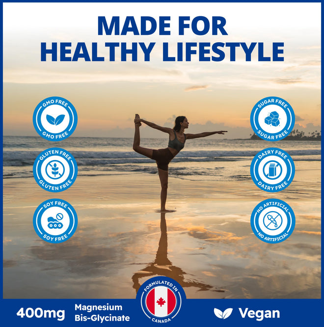 CanPrev Magnesium Bisglycinate Ultra Gentle 240g Powder 48-Servings - 400mg of Pure Elemental Magnesium Per Scoop - Chelated Complex - Muscle Health, Calm, Relaxation, Bone Health and Cramp Relief 🍁 All In One Marketplace Canada