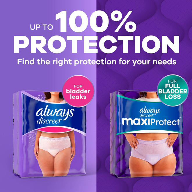Always Discreet, Adult Diapers for Women, Maximum Incontinence and Postpartum Underwear L, 76 Count 🍁 All In One Marketplace Canada