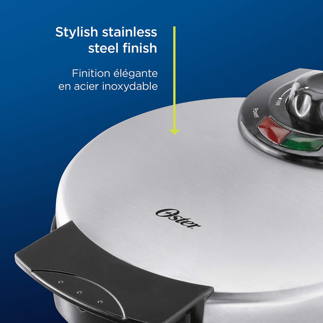 Oster Belgian Waffle Maker, 8", Stainless Steel 🍁 All In One Marketplace Canada