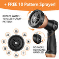 50 Foot Garden Hose – 2026 Upgarded Expandable Garden Hose w/10 Pattern Spray Nozzle, 650psi Brass 3/4” Fittings – Lightweight, Durable, Kink-Free, Retractable Water Hoses for Gardening(Black Gold) 🍁 All In One Marketplace Canada