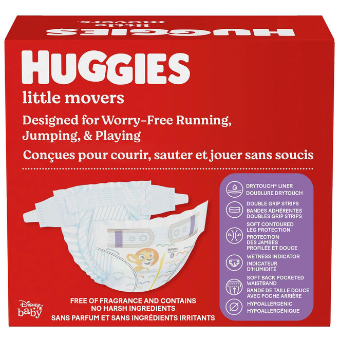 Huggies Size 7 Diapers, Little Movers Baby Diapers, Size 7 (41+ lbs), 88 Count, Packaging May Vary 🍁 All In One Marketplace Canada