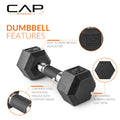 CAP Barbell 10 LB Coated Hex Dumbbell Weight Pair with Padded Grip 🍁 All In One Marketplace Canada
