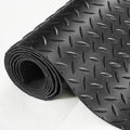 VEVOR Diamond-Plate Rubber Flooring Roll, 3 mm x 4 ft x 8 ft Garage Floor Mat, SBR Rubber Flooring Roll, Easy to Clean, Diamond Plate Mat for Under Cars, Garage Industry Gym, Black 🍁 All In One Marketplace Canada