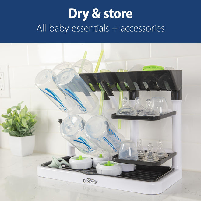 Dr. Brown’s™ Drying Tower, Stand-Up Drying Rack, Countertop Baby Bottle Drying with Organized Storage for Baby Essentials, Space Saving Vertical Rack 🍁 All In One Marketplace Canada