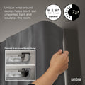 Umbra Twilight Double Curtain Rod Set – Wrap Around Design Ideal for Blackout or Room Darkening Panels, 66 to 144 Inches, Black 🍁 All In One Marketplace Canada