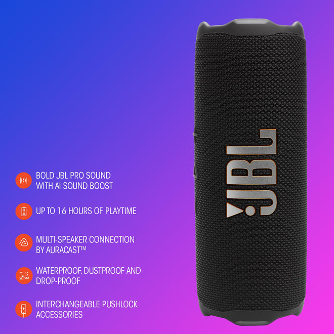 JBL Flip 7 - Portable Waterproof and Drop-Proof Speaker - Funky Black 🍁 All In One Marketplace Canada