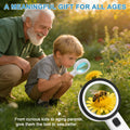 Ultra-Clear Magnifying Glass with Light, Lightweight Handheld Reading Magnifier with 12 LED, Optical Glass Lens for Seniors, Macular Degeneration, Close Work, Coins & Pill Bottle 🍁 All In One Marketplace Canada