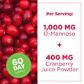 PlantVital D-Mannose Capsules - Made in Canada - 1000mg Daily Dose (2 Capsules) - Cranberry Pills for UTI Support & Bladder Health – DMannose and Cranberry Supplement - 120 Count, 2-Month Supply 🍁 All In One Marketplace Canada