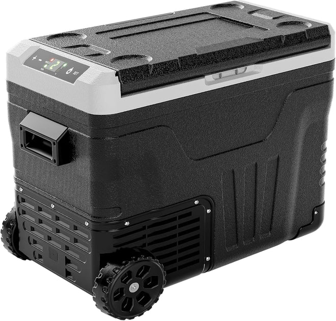 EUHOMY 12 Volt Refrigerator, 47QT(45L) Dual Zone Electric Cooler, Portable Freezer 12V/24V DC 110-240V AC, 12V Fridge -4℉~68℉, 12V Cooler with Wheels & Basket for Travel, Truck, Boat, Camping 🍁 All In One Marketplace Canada