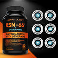 Nutratology® Ashwagandha KSM-66 7200MG + L-Theanine 100MG - Made In Canada | Stress Relief Supplements - Relaxation & Mood Support - Formulated With Bioperine For Enhanced Absorption - 60 Capsules 🍁 All In One Marketplace Canada