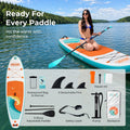 Overmont Inflatable Paddle Board 10'7" x 33" x 6", Extra Wide SUP for Adults & Beginners, 350 lb Stand Up Paddle Board with Adjustable Paddle, Pump, 3 Fins, Leash, Backpack & Repair Kit 🍁 All In One Marketplace Canada