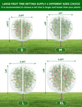 4Pack Garden Fruit Tree Netting for Cicadas with Zipper 150 x 120cm Garden Bird Mesh Netting for Blueberry Bushes with Drawstring,Insect Plant Protection Mesh Net Bags for Tomato,Cicada,Animals 🍁 All In One Marketplace Canada