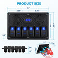 Kohree 6 Gang 12V Switch Panel with Dual QC3.0 USB Slot Socket 🍁 All In One Marketplace Canada
