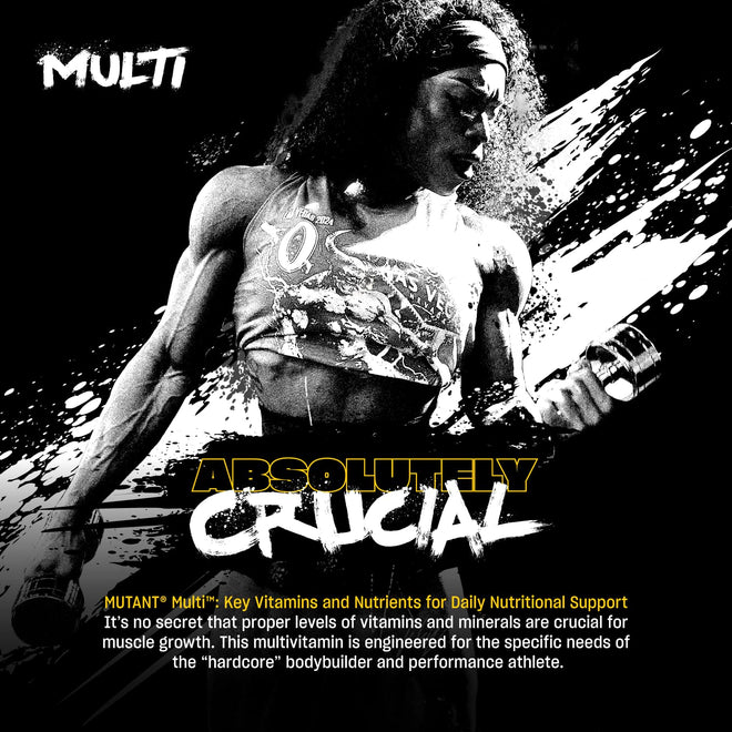 MUTANT Multi Vitamins - Men's Multivitamin for Hardcore Athletes & Body Builders, Supports Muscle Function, Energy Metabolism, Immune Health with 70 Vitamins Minerals Antioxidants (60 Caplets, CA) 🍁 All In One Marketplace Canada