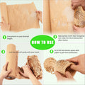 Honeycomb Packing Paper, MINHAO 15"x230' Eco Friendly Packing Paper for Moving Recyclable Honeycomb Paper Moving Supplies Bubble Wrapping Protective Roll, With 36 Fragile Sticker Labels 🍁 All In One Marketplace Canada