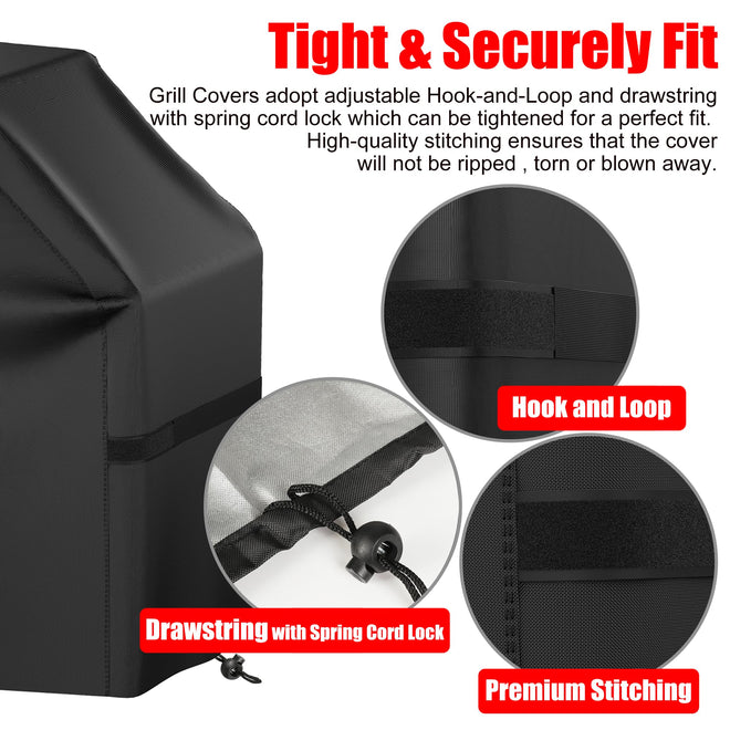 Grill Cover, 48 inch BBQ Gas Grill Cover Waterproof Weather Resistant, UV and Fade Resistant, UV Resistant Material for Weber Char-Broil Nexgrill Grills and More, Black 🍁 All In One Marketplace Canada