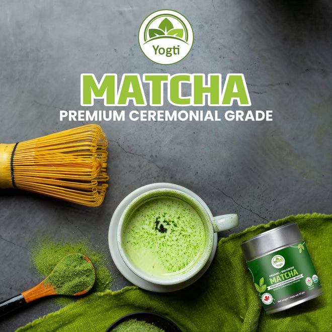 Organic Matcha Green Tea Powder – Ceremonial Grade – 50g Tin | Premium Japanese Green Tea | Smooth & Vibrant | Superfood for Lattes, Smoothies & Baking 🍁 All In One Marketplace Canada