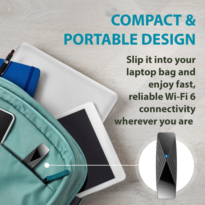 D-Link USB WiFi 6 Adapter AX1800 USB 3.0 Dual Band Long Range MU-MIMO Wireless Internet Network for Desktop PC Laptop Windows (DWA-X1850-B1-CA) 🍁 All In One Marketplace Canada