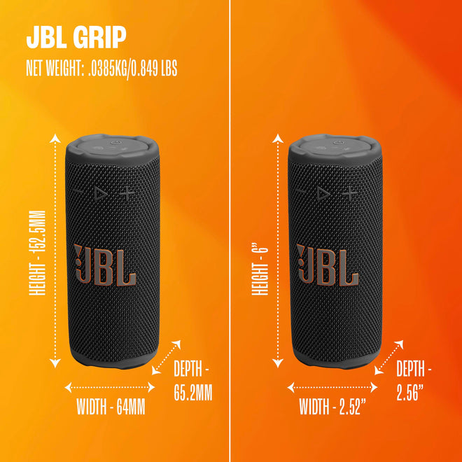 JBL Grip - Compact Bluetooth Speaker with Bold JBL Pro Sound and Ambient Light, up to 14 Hours of Playtime, Water, Dust and Drop-Proof (IP68), & Multi-Speaker Connection with Auracast (Black) 🍁 All In One Marketplace Canada