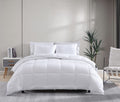 Comforter Queen Size - Down Alternative Hypoallergenic Duvet Insert, Ultra-Soft Microfiber, Box-Stitch Quilted with Corner Tabs, All Season, Machine Washable, 88x88 - White 🍁 All In One Marketplace Canada