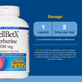 Natural Factors - WellBetX Berberine 500 mg, 120 capsules 🍁 All In One Marketplace Canada