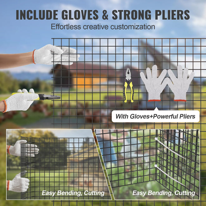 VEVOR Hardware Cloth, 48'' x 50' Galvanized Wire Mesh Roll, 19 Gauge Chicken Wire Fence Roll, Vinyl Coating Metal Wire Mesh for Chicken Coop Barrier, Rabbit Snake Fences, Poultry Enclosures 🍁 All In One Marketplace Canada