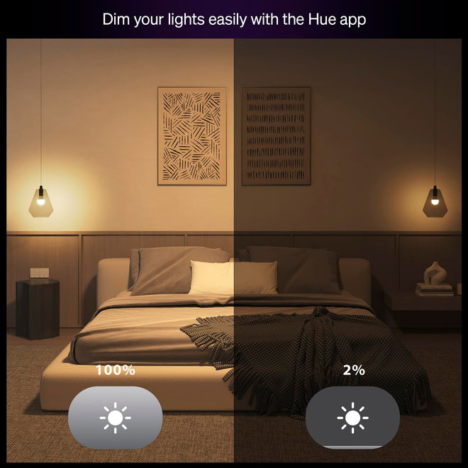 Philips Hue Essential Smart LED A19 Bulb, White and Color Ambiance, E26 Base, 8.8W, 2200K-6500K, 800 Lumens, Dimmable, Works with Alexa, Google Assistant, and Apple Home, 2 Pack 🍁 All In One Marketplace Canada