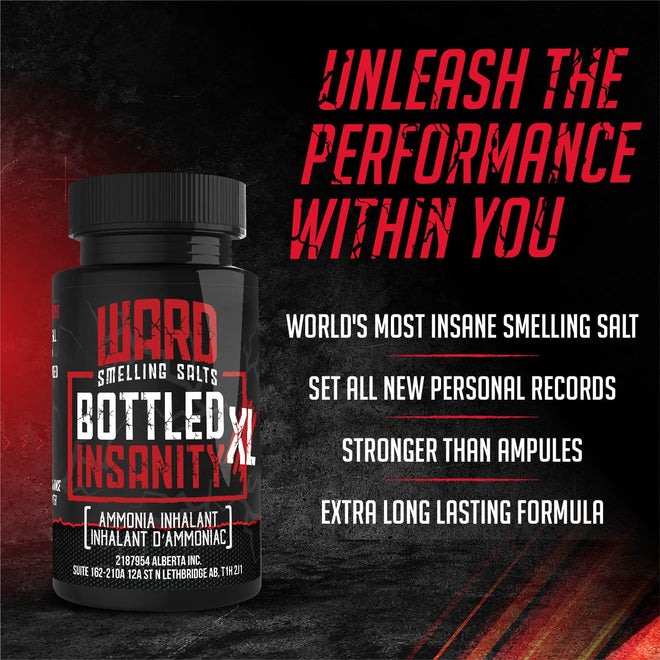 Ward Smelling Salts - Bottled Insanity - Insanely Strong Smelling Salt For Powerlifting Hockey Football Weight Lifting and More | Insane Smelling Salt 🍁 All In One Marketplace Canada