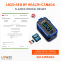 LOOKEE A310 Premium Pulse Oximeter Finger Heart Rate Oxygen Monitor | Proudly Canadian | SpO2 Blood Oxygen Level | Medical Accuracy, Alarm & PI | OLED Display | Carry Case & Batteries | Blue 🍁 All In One Marketplace Canada