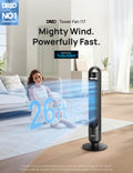 DREO Smart Tower Fan for Bedroom, 90° Oscillating Standing Fans for Room with 4 Speeds, 4 Modes, 25dB Quiet for Sleep, 25ft/s Velocity, 8H Timer, Remote/App/Voice Control for Living Room, Office, Home 🍁 All In One Marketplace Canada