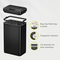 EKO Mirage-T 50 Liter / 13.2 Gallon Touchless Rectangular Motion Sensor Trash Can, Brushed Stainless Steel Finish 🍁 All In One Marketplace Canada