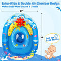 EZIGO Baby Pool Float with Canopy UPF50+ Sun Protection, Inflatable Kids Pool Float with Ocean Animal Toys for Babies 6-36 Months, Infant Swimming Float with Adjustable Safety Seat for Boys Girls 🍁 All In One Marketplace Canada