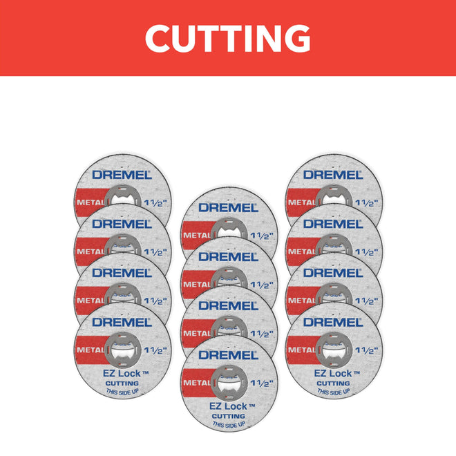 Dremel EZ456B 1 1/2-Inch EZ Lock Rotary Tool Cut-Off Wheels- Rotary Tool Cutting Accessories, Perfect for Slicing Sheet Metal and Copper Pipe, 12 Pieces 🍁 All In One Marketplace Canada
