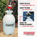 Chapin 22000 Pump Sprayer, 1G (4.5L), Lawn & Garden, Translucent Poly Tank, Funnel-Top, SureSpray, Anti-Clog Filter, Adjustable Cone Nozzle, 34" Hose, Fertilizer, Weed & Pest Applications, 2 Pack 🍁 All In One Marketplace Canada