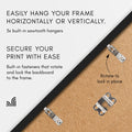 Americanflat 16x20 Picture Frame with Polished Plexiglass - Streamline Collection - Thin Border Picture Frame for Wall Display - Hanging Hardware Included - Black 🍁 All In One Marketplace Canada