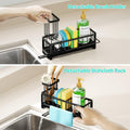 HapiRm Sponge Holder for Kitchen Sink - Self-draining Sink Caddy Organizer with Brush and Dishcloth Holders, Stainless Steel Kitchen Sink Organizers and Storage for Countertop 🍁 All In One Marketplace Canada