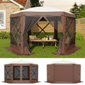 Garvee 13x13 Pop Up Gazebo, 6 Wind Panels, Instant Setup, Full Mesh, Khaki 🍁 All In One Marketplace Canada