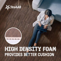 Yes4All EVA Interlocking Mats, Puzzle Floor Tiles, Foam Floor Padding with Border for Furniture, Home Space, Living Room, Garage - Dark Oak Wood, 4.46 m2 🍁 All In One Marketplace Canada