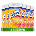 Lysol Disinfecting Wipes, Mango Hibiscus, Thick Strong Wipe, Kills 99.99% of Viruses & Bacteria, Bulk Pack of 6, 450 Count (6 x 75 count) 🍁 All In One Marketplace Canada