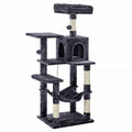 Feandrea Cat Tree Tower, 143 cm, 2 Perches, Hammock, Smoky Gray 🍁 All In One Marketplace Canada