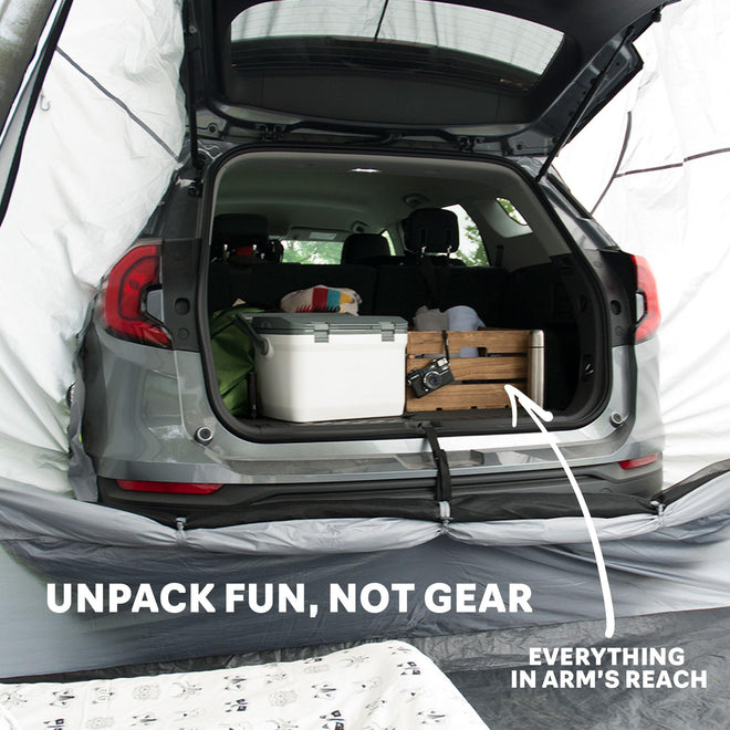 Napier Backroadz SUV Tent | 10' x 10' Vehicle Camping Tent | Fits All CUVs, SUVs, and Minivans | Sleeps 5 | Spacious, Durable, Easy Set-up | Gray/Green | Model 19100 🍁 All In One Marketplace Canada